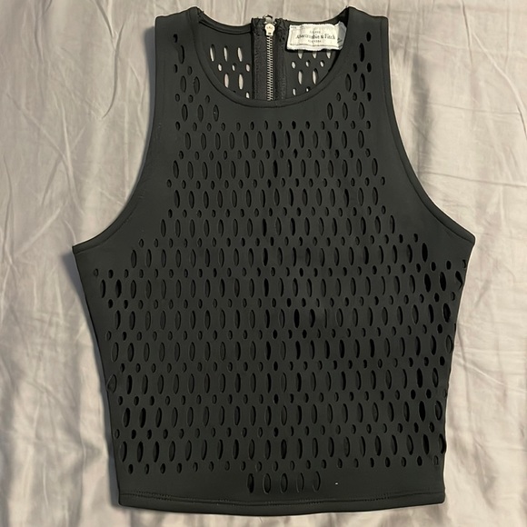 Neoprene black crop top - Picture 1 of 2